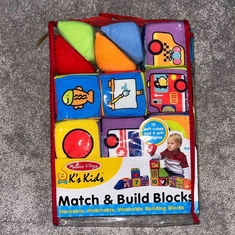 Melissa & Doug Baby Soft ABC Animal Match & Build Blocks - Picture 2 of 3